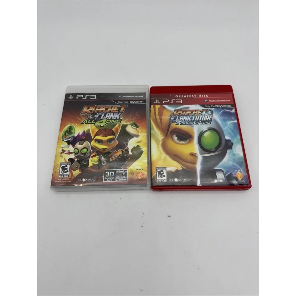 Lot of 2 Ratchet & Clank Into The Nexus + All 4 One PS3 Complete Manual